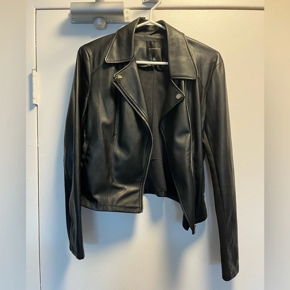 Dynamite faux Black Leather Jacket - Picture 1 of 5